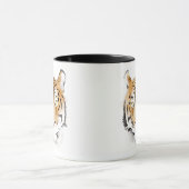 Tiger Head Watercolor Zeichnend Tasse (Zentrum)