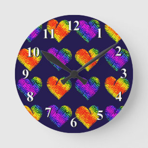Tiger Heart 3 Runde Wanduhr