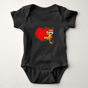 Tiger Heart Baby Strampler