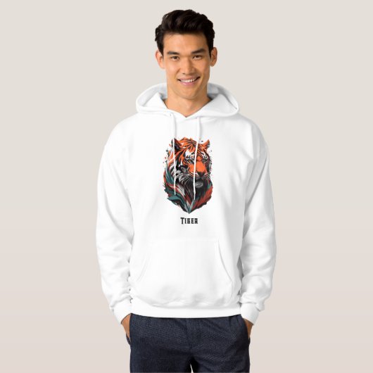 Tiger-Hemd Hoodie (Vorne ganz)
