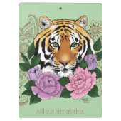 Tiger Henna Pink Lila Klemmbrett (Rückseite)
