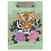 Tiger Henna Pink Lila Klemmbrett (Vorderseite)