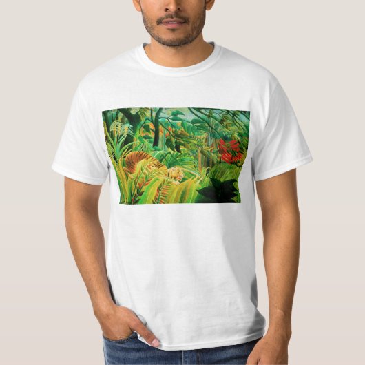 Tiger Henri Rousseau in einem tropischen Sturm-T - T-Shirt (Vorderseite)