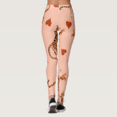 Tiger Herbstuntergänge: Vintages Sprungmuster Leggings (Rückseite)