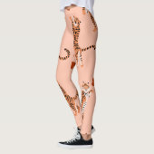 Tiger Herbstuntergänge: Vintages Sprungmuster Leggings (Links)