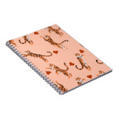 Tiger Herbstuntergänge: Vintages Sprungmuster Notizblock (Rechte Seite)