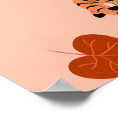 Tiger Herbstuntergänge: Vintages Sprungmuster Poster (Ecke)