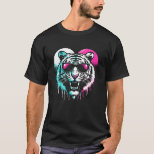 Tiger Herz - Vintage Tiger Wildtierliebhaber T-Shirt