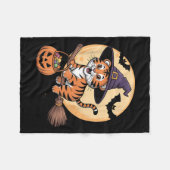 Tiger Hexenhut Pumpkin Halloween Kostüm Men Wome Fleecedecke (Vorderseite (Horizontal))