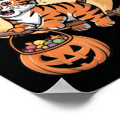 Tiger Hexenhut Pumpkin Halloween Kostüm Men Wome Poster (Ecke)