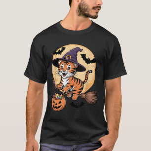 Tiger Hexenhut Pumpkin Halloween Kostüm Men Wome T-Shirt