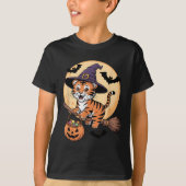 Tiger Hexenhut Pumpkin Halloween Kostüm Men Wome T-Shirt (Vorderseite)