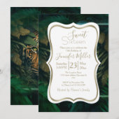 Tiger hiding in Foliage Einladung (Vorne/Hinten)