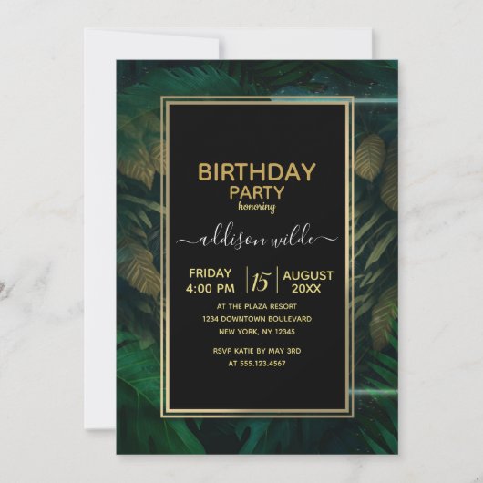 Tiger hiding in Foliage               Einladung (Vorderseite)