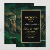 Tiger hiding in Foliage               Einladung (Vorne/Hinten)