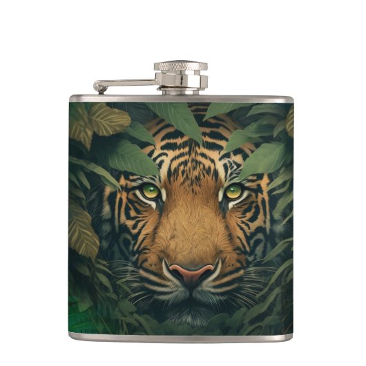 Tiger hiding in Foliage               Flachmann (Vorderseite)