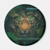 Tiger hiding in Foliage               Magnet (Vorne)