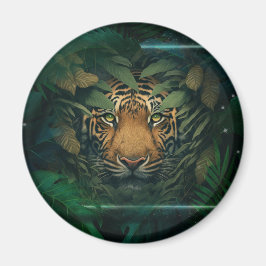 Tiger hiding in Foliage               Magnet