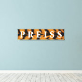 Tiger-Hintergrund: Vor-/Nachname/Nachname Leinwanddruck (Insitu (Holzboden))