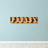 Tiger-Hintergrund: Vor-/Nachname/Nachname Leinwanddruck (Insitu (Holzboden))