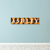 Tiger-Hintergrund: Vor-/Nachname/Nachname Leinwanddruck (Insitu (Holzboden))