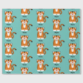 Tiger Hinzufügen eines Namens Geschenkpapier (Flach)