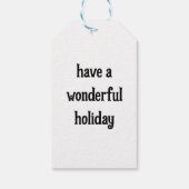 Tiger Holiday Geschenkanhänger (Rückseite)