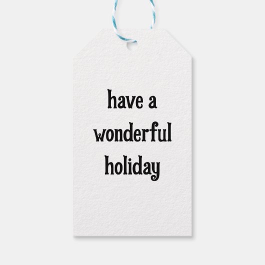 Tiger Holiday Geschenkanhänger (Rückseite)