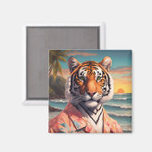 Tiger Holiday Magnet (Vorderseite/Rückseite)