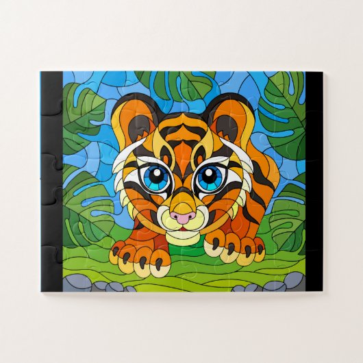 Tiger-Holzsägepuzzle Puzzle (Horizontal)