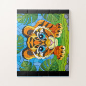 Tiger-Holzsägepuzzle Puzzle (Vertikal)