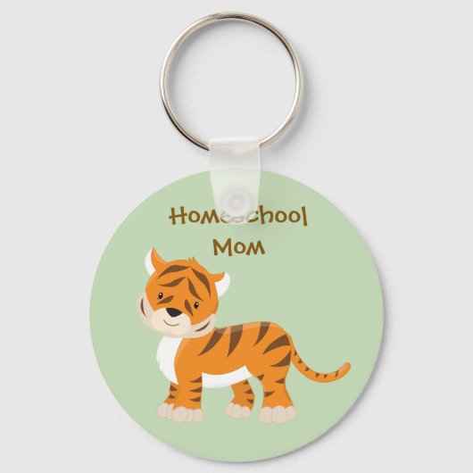 Tiger Homeschool Mama Schlüsselanhänger (Vorderseite)