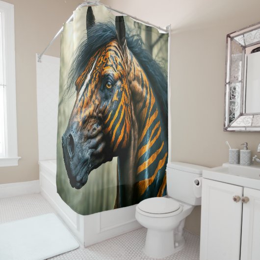 Tiger Horse Duschvorhang (Beispiel)