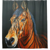 Tiger Horse Duschvorhang (Vorderseite)