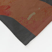 Tiger Hot orange und Black Print Fleecedecke (Ecke)