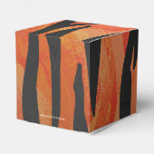 Tiger Hot orange und Black Print Geschenkschachtel (Rückseite)