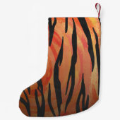 Tiger Hot orange und Black Print Kleiner Weihnachtsstrumpf (Rückseite)
