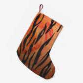 Tiger Hot orange und Black Print Kleiner Weihnachtsstrumpf (Vorderansicht (hängend))