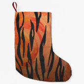 Tiger Hot orange und Black Print Kleiner Weihnachtsstrumpf (Vorderseite)