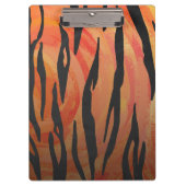 Tiger Hot orange und Black Print Klemmbrett (Vorderseite)