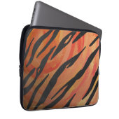 Tiger Hot orange und Black Print Laptopschutzhülle (Vorne Rechts)