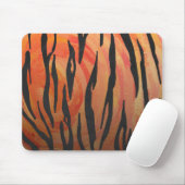 Tiger Hot orange und Black Print Mousepad (Mit Mouse)