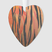 Tiger Hot orange und Black Print Ornament (Vorderseite)