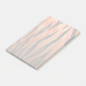 Tiger Hot orange und Black Print Post-it Klebezettel (angewinkelt)