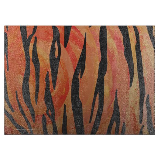 Tiger Hot orange und Black Print Schneidebrett (Vorderseite)