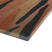 Tiger Hot orange und Black Print Schneidebrett (Ecke)