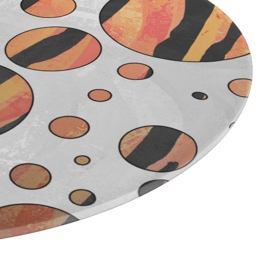 Tiger Hot orange und Black Print Schneidebrett (Ecke)