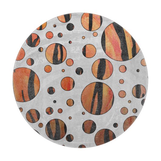 Tiger Hot orange und Black Print Schneidebrett (Vorderseite)