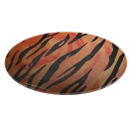 Tiger Hot orange und Black Print Schneidebrett (Ecke)