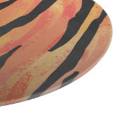 Tiger Hot orange und Black Print Schneidebrett (Ecke)